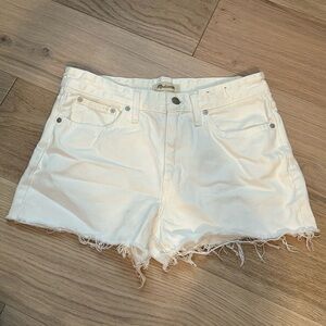 Madewell Relaxed Denim White Shorts